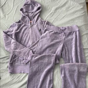 Lavender Juicy Couture Girls Terry Track Suit